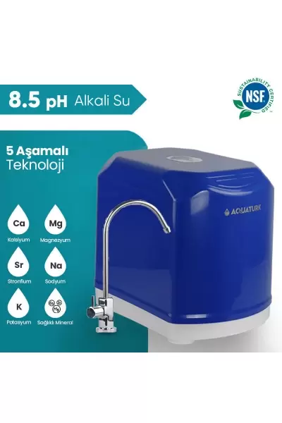 Aquaturk Stilmax Mavi Tezgah Altı Su Arıtma Cihazı