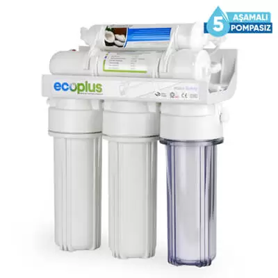 Ecoplus Standart 5 Aşama Pompasız Açık Kasa Su Arıtma Cihazı