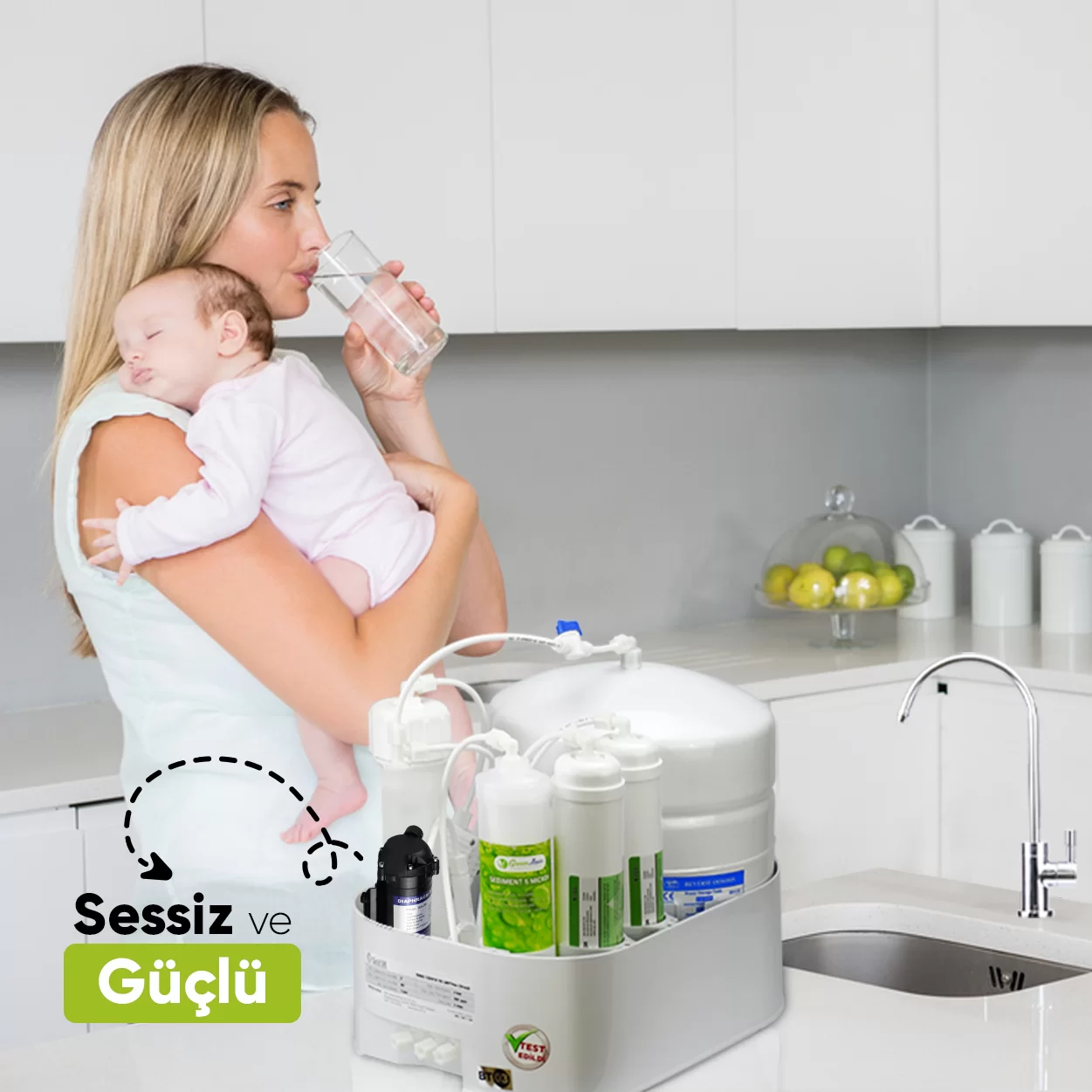 Sezsiz ve Güçlü Su Arıtma Cihazı Pompası